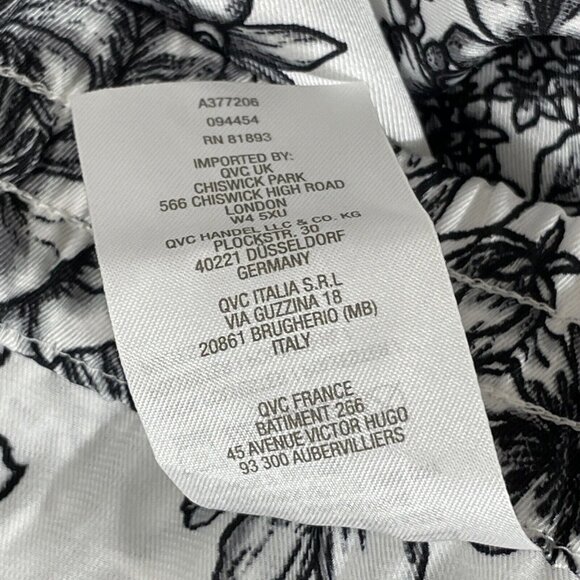 Susan Graver Pants Womens Size 3XP Floral White Wide Leg Comfort Stretch - Picture 5 of 10